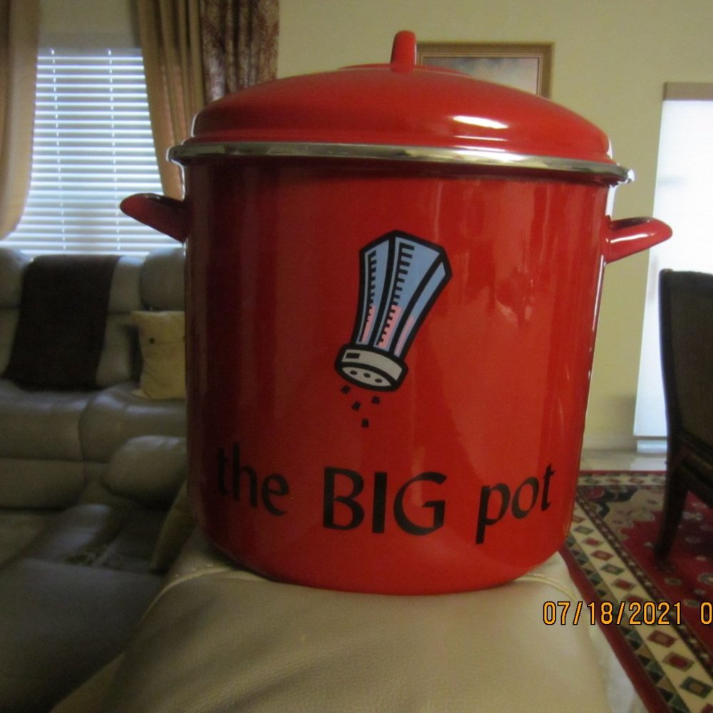 Tivoli Enamel THE BIG POT Stock Pot With Lid 12Qt.